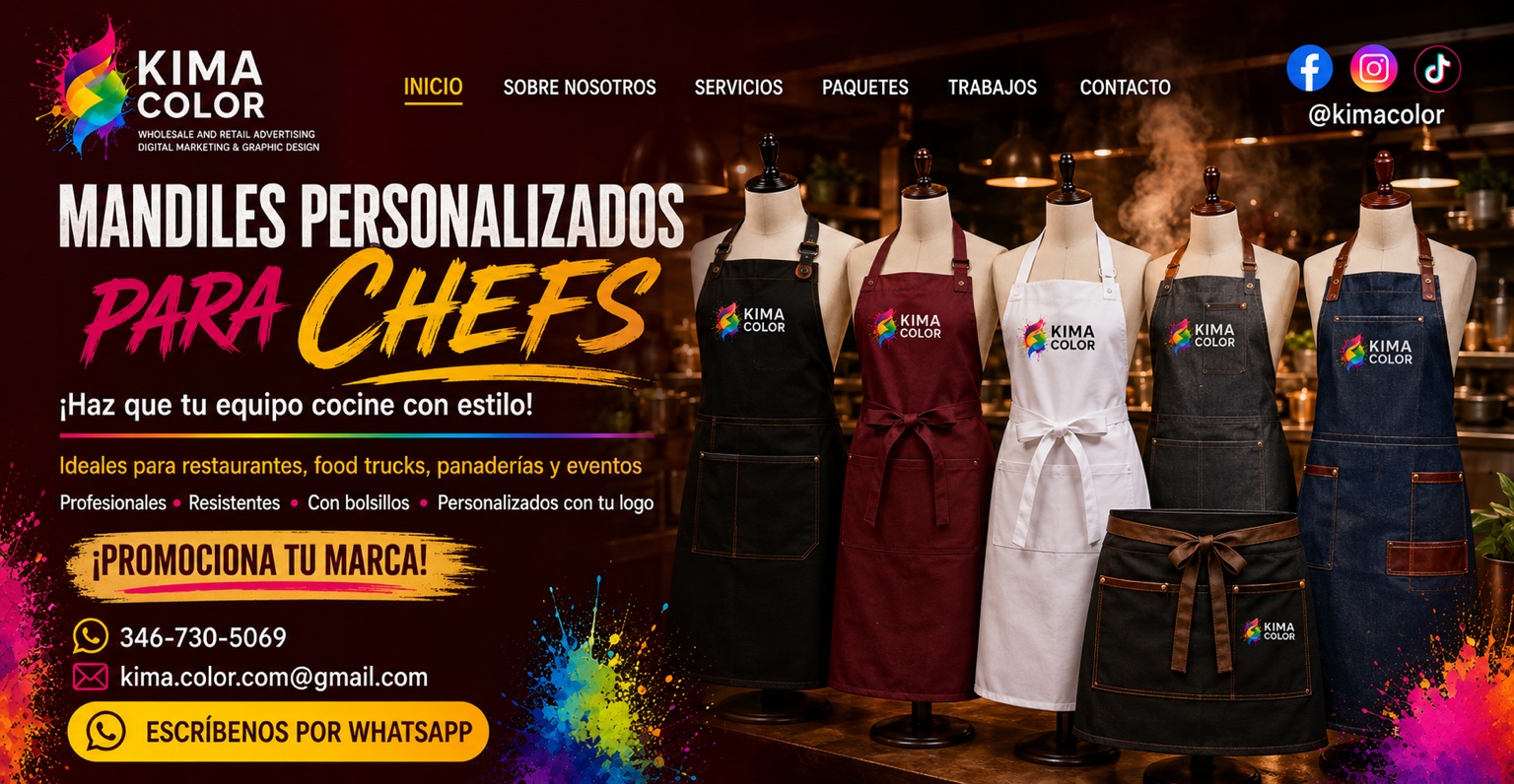 Mandiles personalizados — para chefs