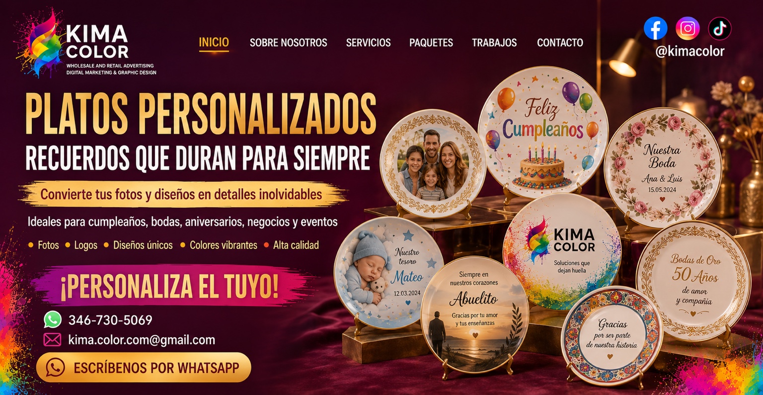 Platos personalizados — recuerdos que duran para siempre